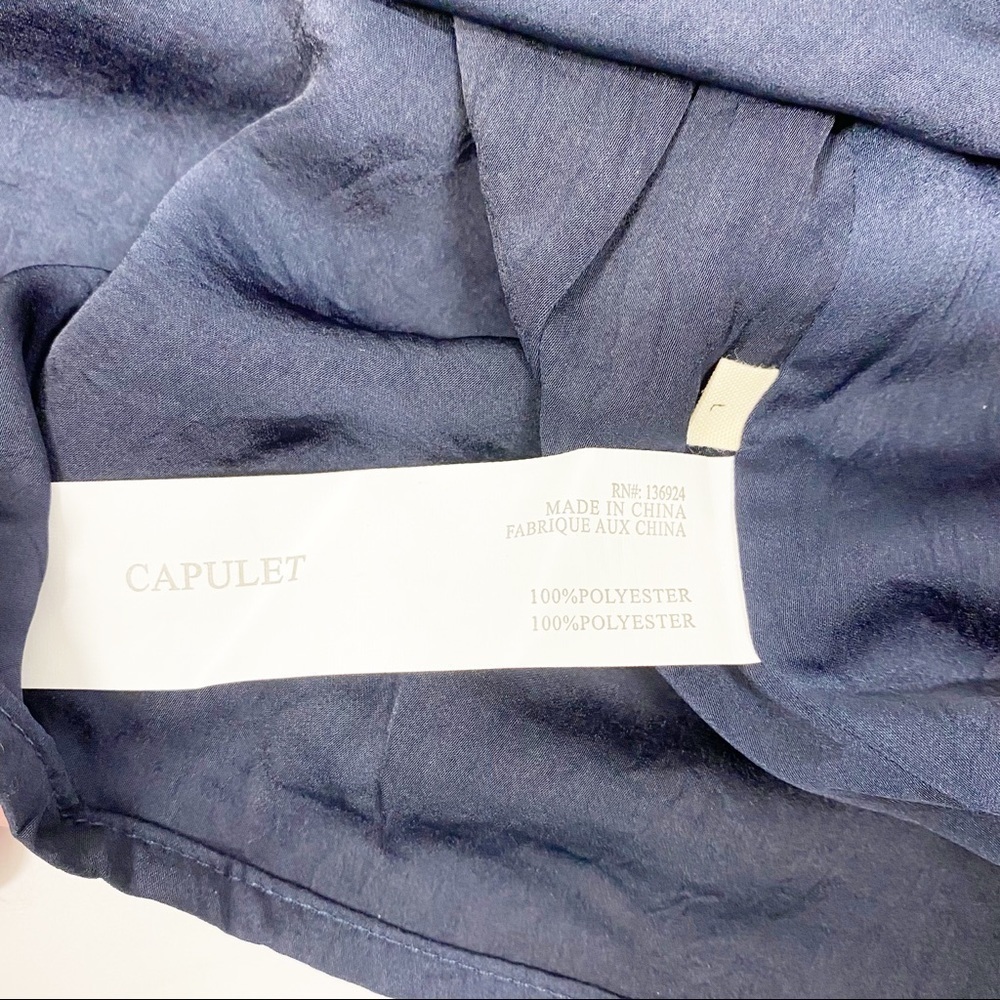 Revolve Capulet Navy One Shoulder Ruffle Top NWT L - Picture 7 of 7